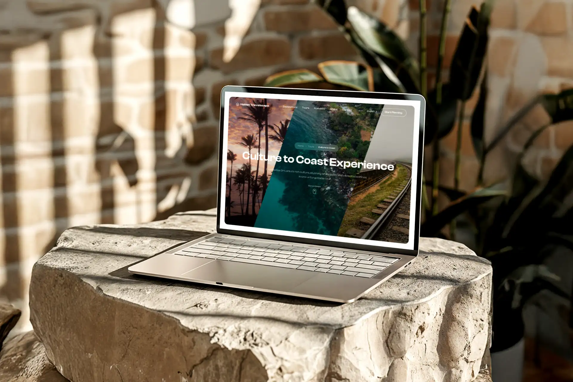 Heken Travelscape open on a laptop